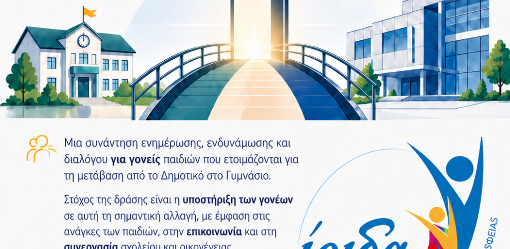 Πρόσκληση σε σεμινάριο με θέμα «Μετάβαση από το Δημοτικό στο Γυμνάσιο»